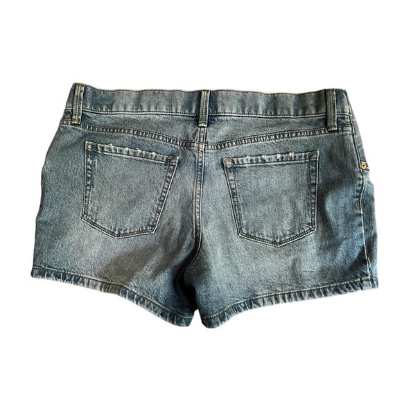 Isabel Maternity by Ingrid & Isabel Denim Shorts Light Wash Sz 6 Womens w/ Back - Picture 2 of 4